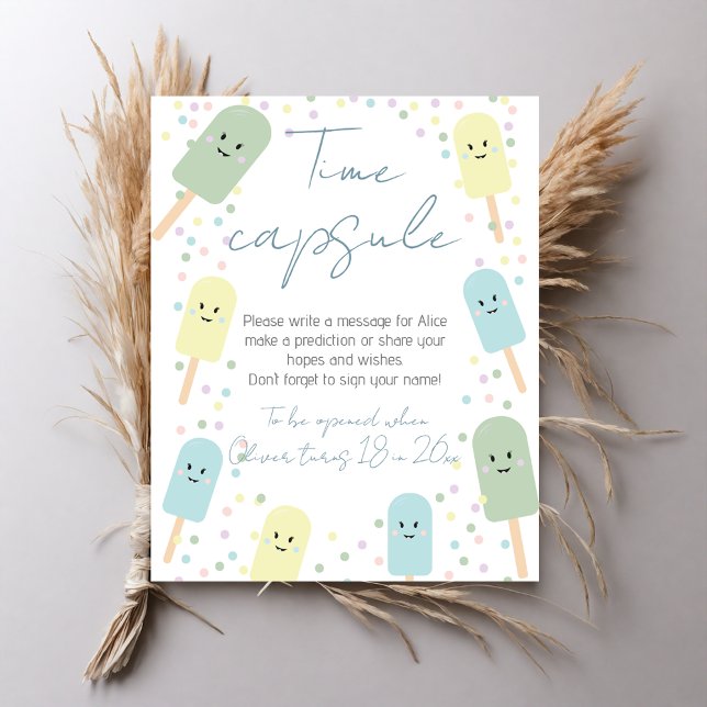 Poster Crème de glace cône Scoop Anniversaire Fête Heure  (Créateur téléchargé)