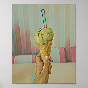 Poster Crème glacée au chocolat