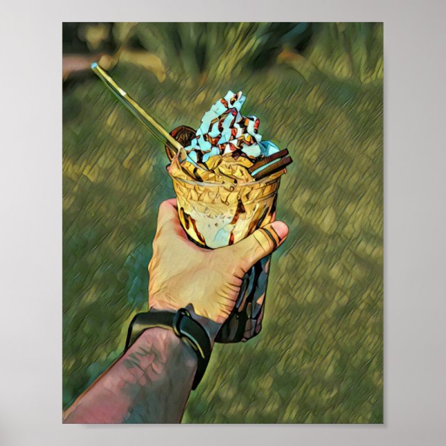 Poster crème glacée froide cool (Devant)