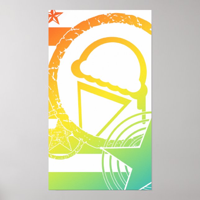 Poster crème glacée punk dripz (Devant)