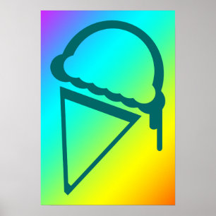 Poster crème glacée rétro dripz