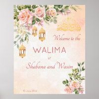 crème pastel rose lanternes marocaines bienvenue