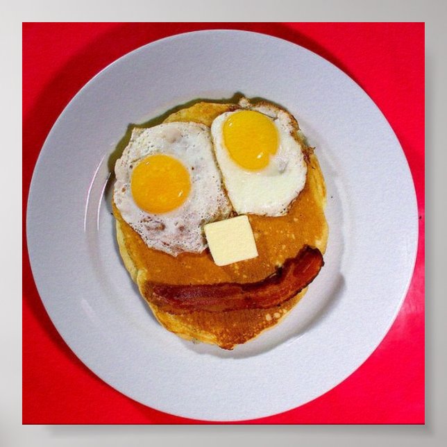 Poster crêpe drôle visage (Devant)