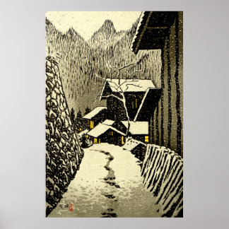 Poster Crépuscule à Minakami Kasamatsu Shiro 1958