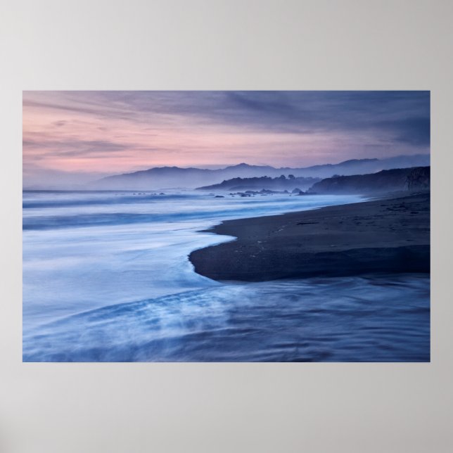 Poster Crépuscule à Moonstone Beach (Devant)