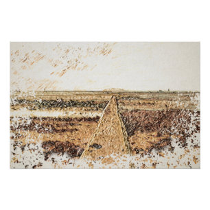 Poster Crépuscule côtier : Aquarelle de la plage d'Ardros