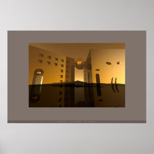 Poster Crépuscule jaune…