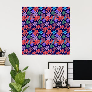Poster Crépuscule Tropical: Nuance vibrante de rouge et d