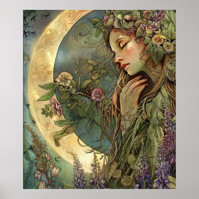 Poster Crescent Moon Ostara (Devant)