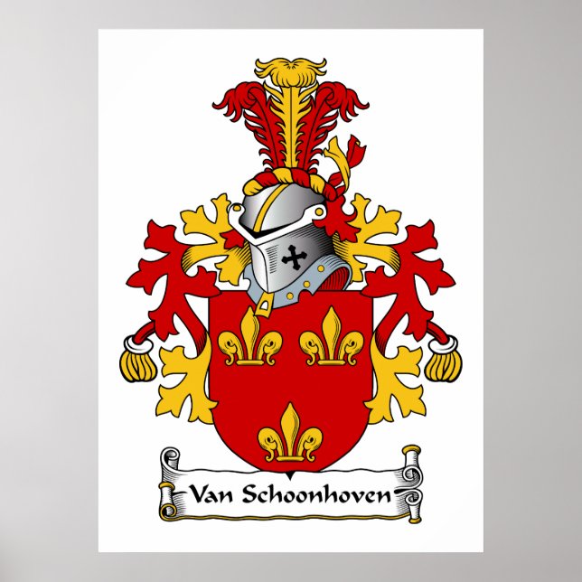 Poster Crest de famille Van Schoonhoven (Devant)