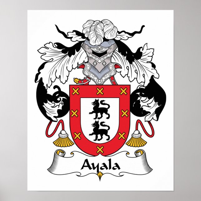 Poster Crest de la famille Ayala (Devant)