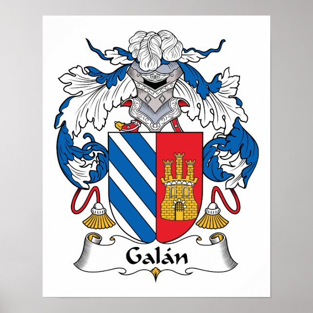 Poster Crest de la famille de Galan (Devant)