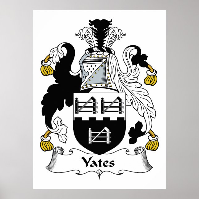 Poster Crest de la famille Yates (Devant)