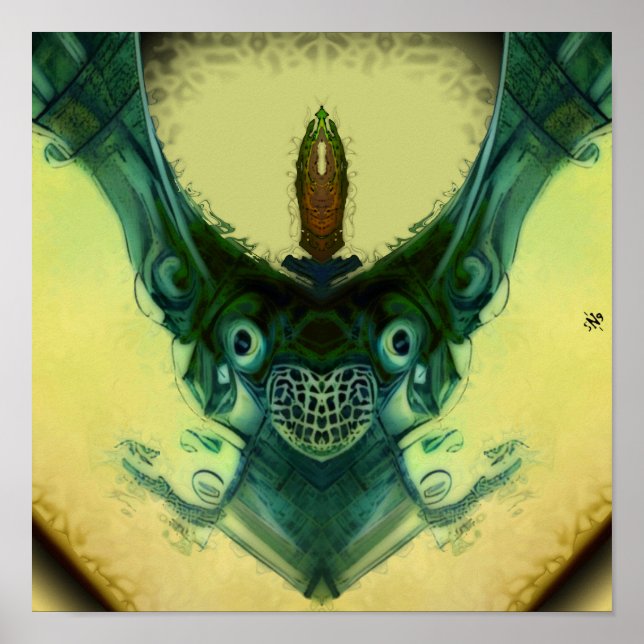 Poster Crête familiale - pareidolia motif (Devant)