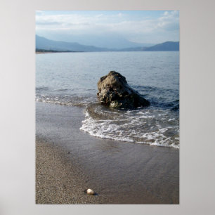 Poster Crète Seascape Rock Imprimer