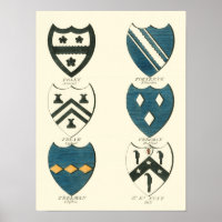Crêtes familiales de diverses maisons anglaises