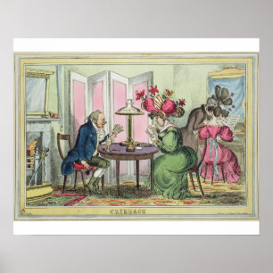 Poster Cribbage, publié par Thomas McLean, Londres (colo