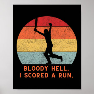 Poster Cricket Joueur de cricket Drôle Humour sportif Jou