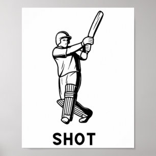 Poster Cricket Joueurs de cricket Inde Pakistan Angleterr