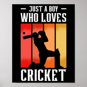 Poster Cricket Ll Joueur de cricket juste un garçon qui a
