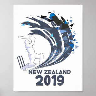 Poster Cricket Nouvelle-Zélande