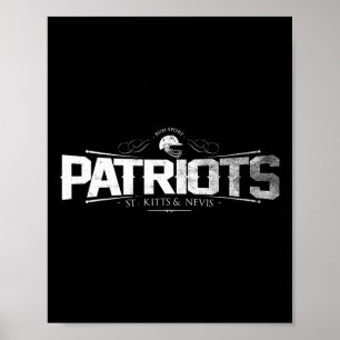 Poster Cricket Patriots St. Kitts et Nevis en détresse 