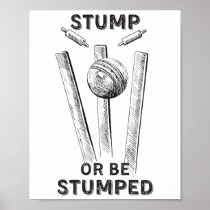 Poster Cricket T20 Jersey Bâton ou être stumpé