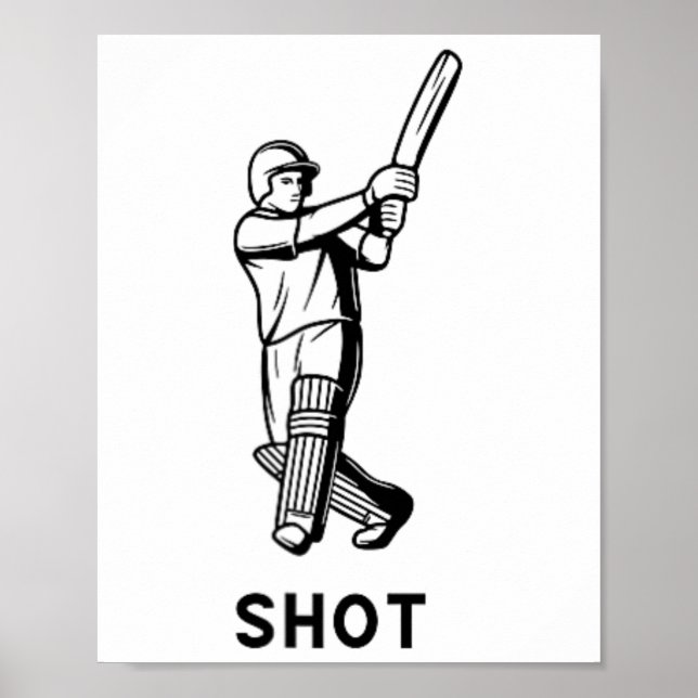 Poster Cricket Tee Cricketer Cricketers India England Pak (Devant)