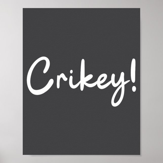 Poster Crikey Christmas Santa Hat Matching Christmas Fami (Devant)