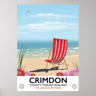 Poster Crimdon, Comté de Durham, Angleterre.
