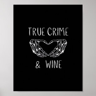 Poster Crime Et Vin Squelette Mains