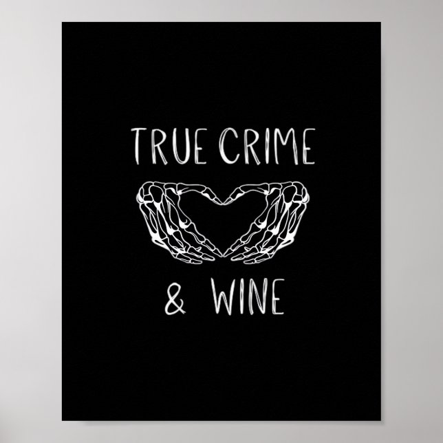 Poster Crime Et Vin Squelette Mains (Devant)