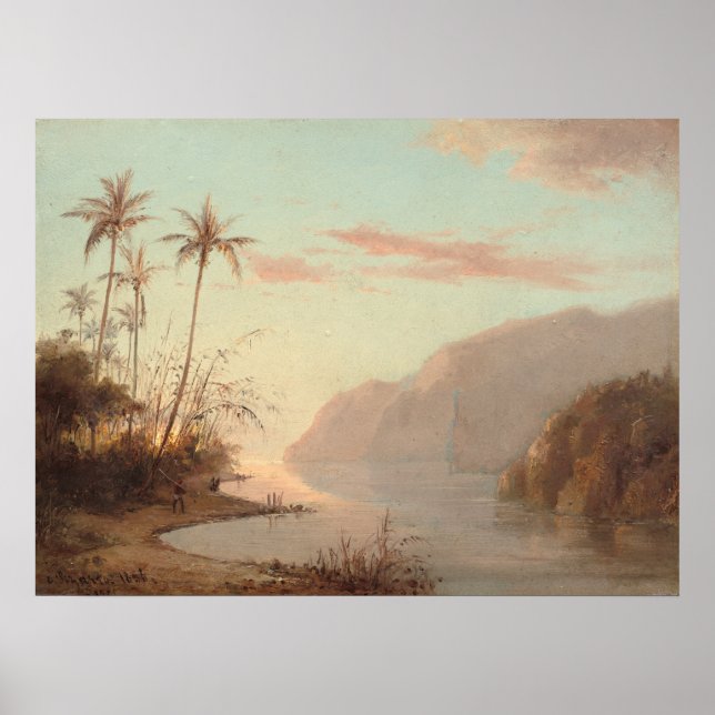Poster Crique à St. Thomas - Camille Pissarro Art (Devant)