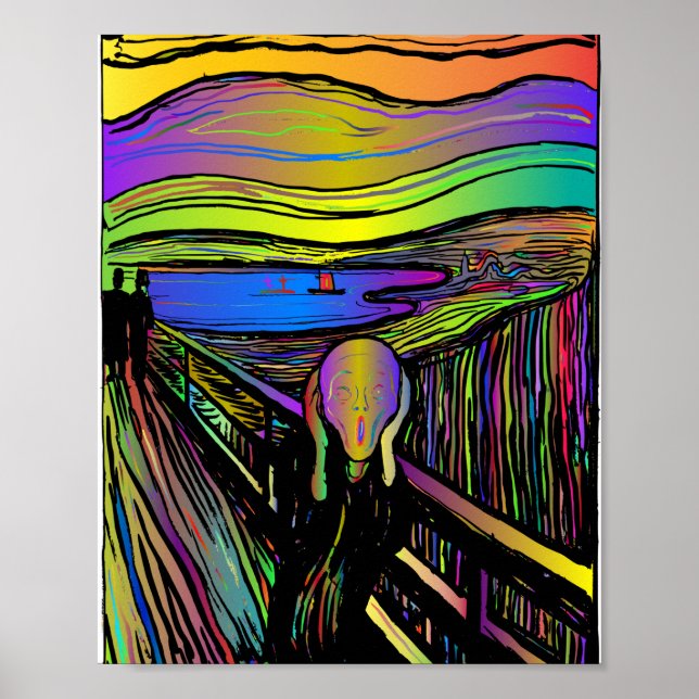 Poster Cris Peinture Famille Lac Personnes Nature (Devant)