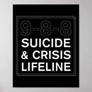 Poster Crise de sensibilisation au suicide Ligne de vie 9