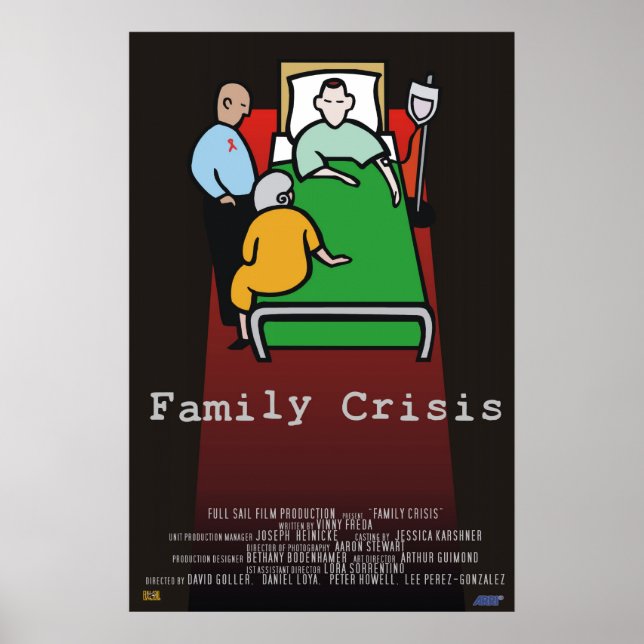 Poster Crise familiale (Devant)