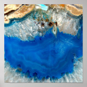 Poster cristal bleu