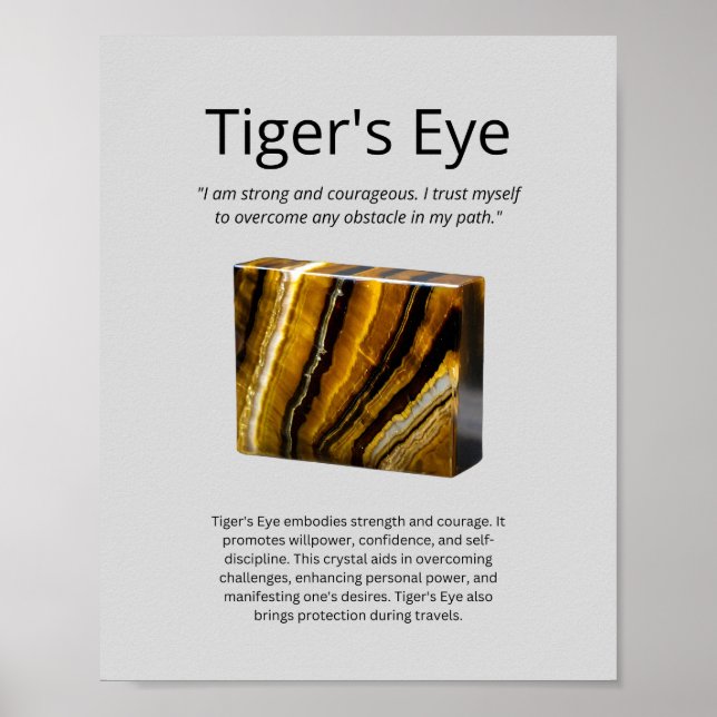 Poster Cristal de l'oeil du tigre (Devant)