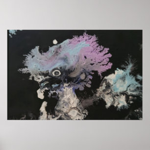 Poster Cristaux de peinture congelés Art abstrait