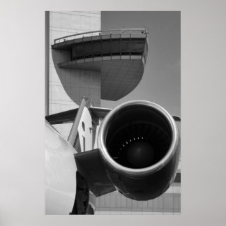 Poster CRJ JFK Tower B&W