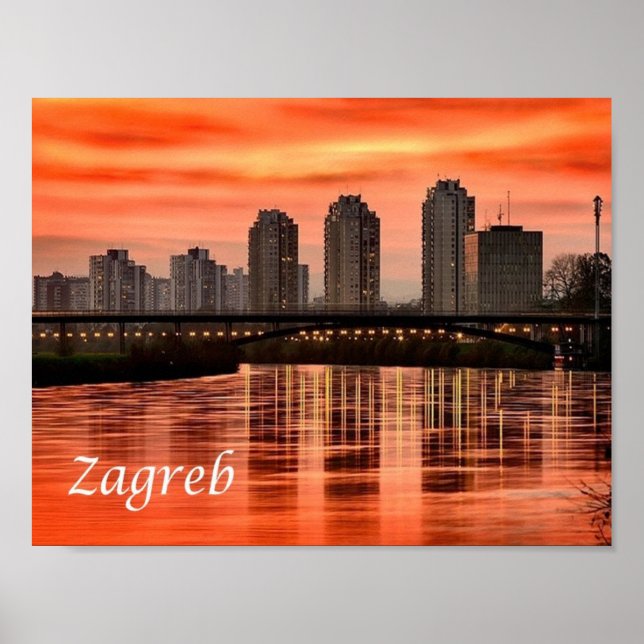 Poster Croatie - Zagreb - (Devant)
