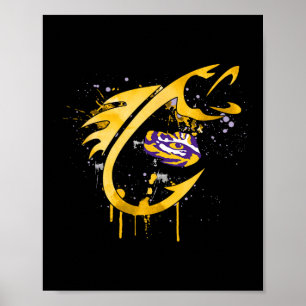 Poster Crochet de pêche des Tigers de Lsu