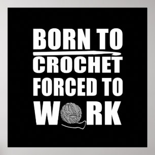 Poster crochet drôle de crochet citation cadeau