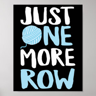 Poster Crochet Juste Une Rangée De Plus Fil Et Aiguille D