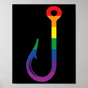 Poster Crochet LGBT Gay Fierté Arc-en-ciel Pluie