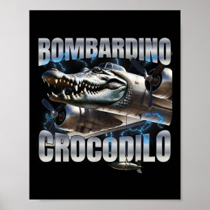 Poster Crocodilo italien Brainrot Bombardino