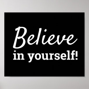 Poster Croire en soi Citation Inspirante de Motivation