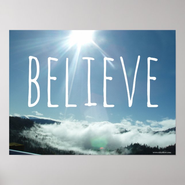 Poster Croire Motivationnel dire (Devant)