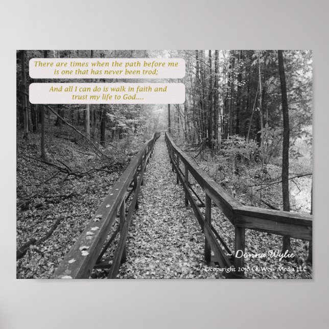 Poster Crois - "Marche Dans La Foi" (Devant)