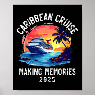 Poster Croisière Caraïbes 2025 Souvenir Famille Vendredi